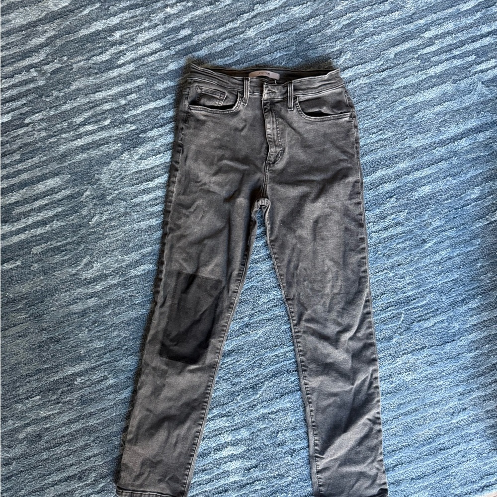 Joe’s Gray Denim Jeans with Black Patch